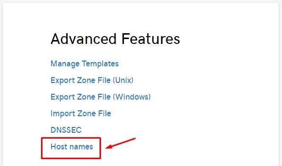 godaddy-host-names
