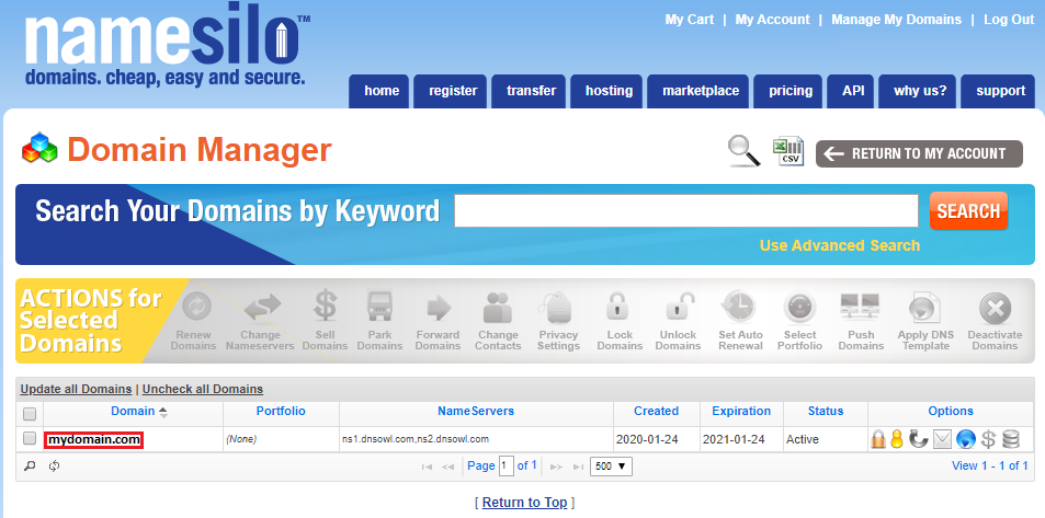 create-nameservers-namesilio-step2